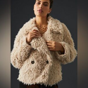 Anthropologie Tan Teddy Jacket